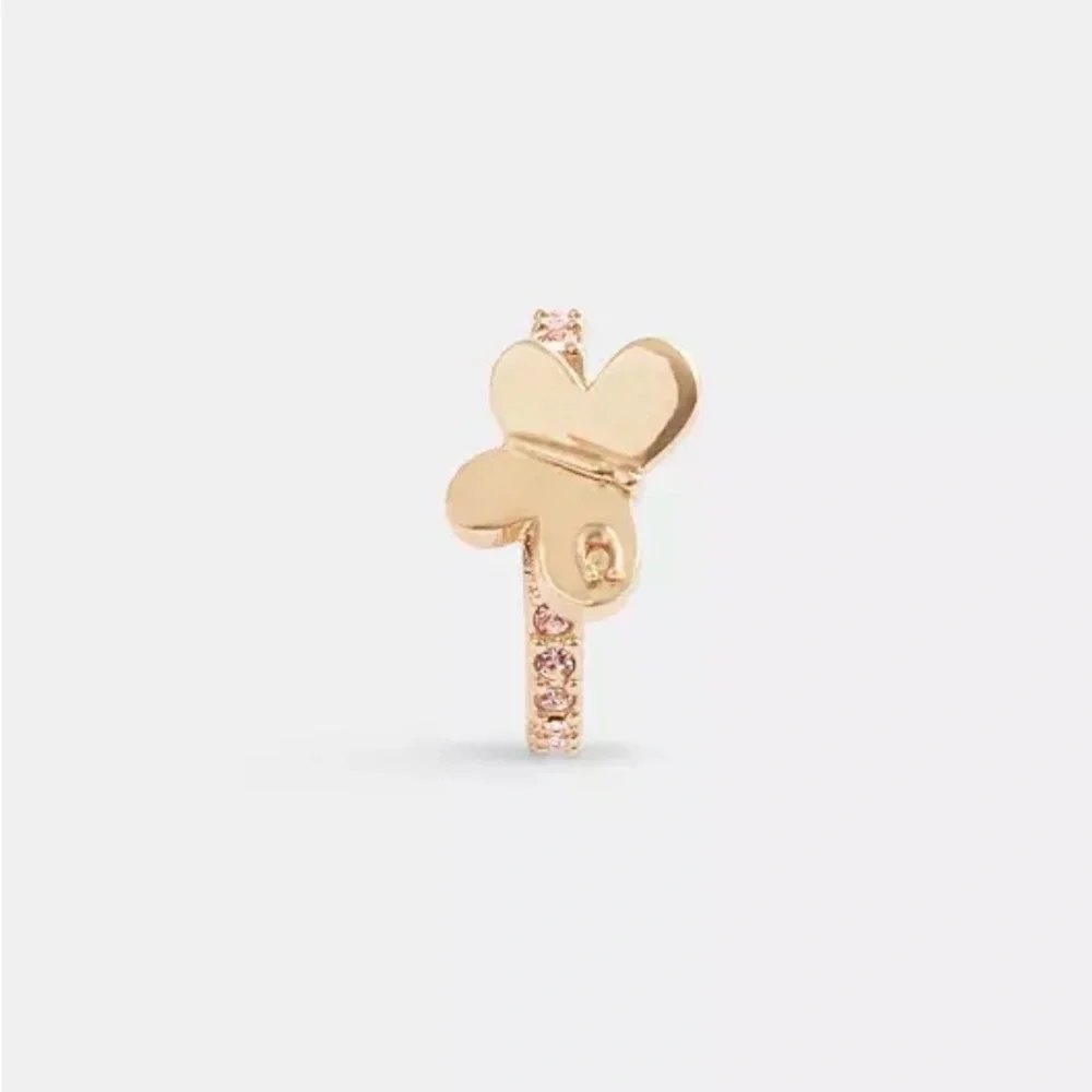 NWT Coach Pave Butterfly Ear Cuff - Picture 6 of 16
